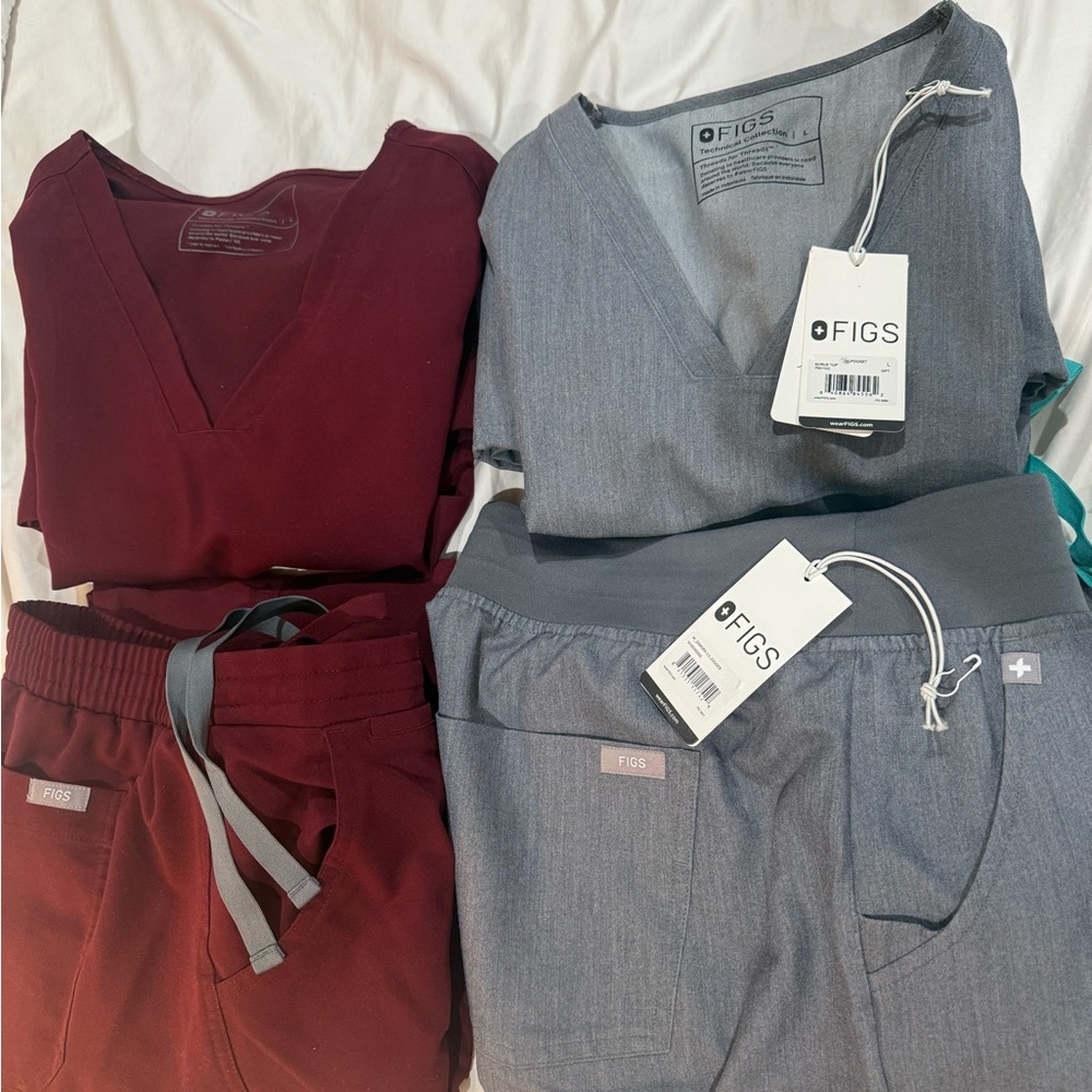 Figs Scrub Set in Gray